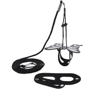 Cabilock Lizard Harness Leash with Adjustable Wing-Shaped Design, Wear-Resistant Reptile Traction Rope for Outdoor Walking, Black Harness for Bearded Dragons and Geckos in Kuwait