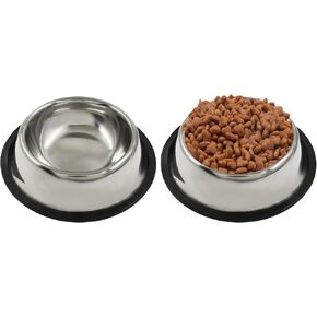 Stainless Steel Dog Bowls, 2 Pack Non Slip Stackable Pet Dishes for Puppy Small Medium Large Dogs, Food and Water Bowls with Anti Skid Base in Kuwait