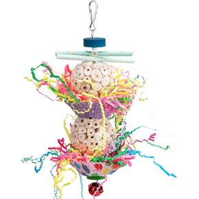 Conure Toys, Bird Hanging Foraging Shredder Toys, Soft Beak Chew Shred Forage Toys Bird Cage Accessories for Parrots,Cockatiel,Conure,Love Birds,Parakeets,Budgie and Other Small Birds in Kuwait