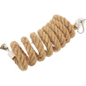 LIOOBO 2M Bird Parrot Climbing Rope Perch Bungee Toy Flexible Cotton Rope Swing for Parakeet Cockatiel Conure African Grey Macaw Cage Accessories Spiral Hanging Stand in Kuwait