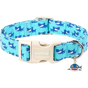 Lionet Paws Blue Dog Collar Summer Anchor Collars with Cute Anchores Pattern Pendant - Male Boy Dog Collar for Small Medium Large Dogs S in Saudi Arabia