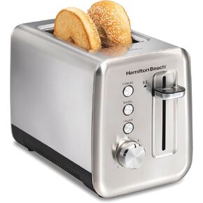 محمصة هاميلتون بيتش الأنيقة المصنوعة من الفولاذ المقاوم للصدأ شريحتين، تقنية Sure-Toast One-Slice، R22721 (متجددة) in Kuwait