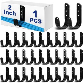 Zonon Black Cable Support J Hook J Hooks for Hanging Heavy Duty Metal J Hook for Cable and Wire Management Galvanized Steel (1-5/16 Inch) in Kuwait