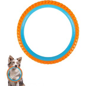 ALL FOR PAWS 10.8" Dog Ring Toy, Interactive Dog Toy for Fetch & Tug of War, Rubber Dog Toy for Medium to Large Dogs, Outdoor Dog Toy for Training & Exercise, Anxiety Relief & Boredom in Kuwait