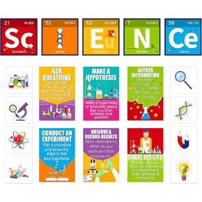 27 Pieces Science Bulletin Board Set Laminated Scientist Posters Classroom Decoration Banner Classroom Wall Decoration for Teachers Science Lab Cutouts School Bulletin Board Office Party Supplies in Kuwait