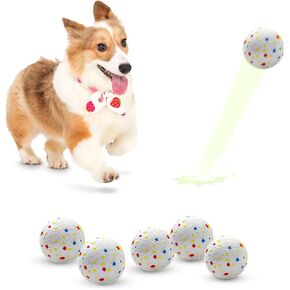 MEKAPLE Dog Toy Balls, 2.2 Inch Mini Durable Rubber Chewing Ball, Lightweight Interactive Fetch Ball for Small & Medium Dogs, Teeth Cleaning & Stress Relief Pet Toy 6 Pack in Kuwait