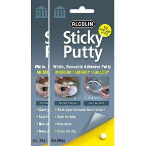 9oz Alcolin Sticky Putty Reusable Museum & Gallery Quality Adhesive Putty, Repositionable -Won't Dry -3 x 3oz Pack in Kuwait