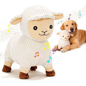 Interactive Dog Toys for Large Dogs, Sheep Rechargeable Pet Toys with Music, Animal Sound & Recording Mode, Automatic Jumping Pet Ball for Mental Stimulation in Saudi Arabia