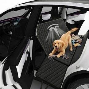 Nanaholy Dog Car Seat Cover for Tesla Model Y & Model 3 Back Seat Cover Waterproof Hammock, 600D Heavy-Duty Scratch-Resistant Non-Slip Pet Seat Protector with Side Flaps & Breathable Mesh Window in Saudi Arabia