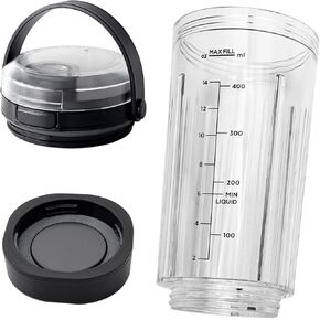 3 Pieces Blender Replacement Parts for Ninja Blast BC151 BC100 CL155 Series, 18oz Blending Vessel Cup with Sip Lid & Bottom Cap Compatible with Ninja Blast Portable Personal Blender in Kuwait