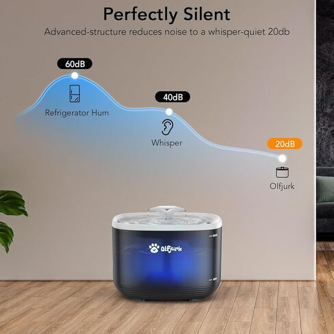 101.4oz/3L Automatic Pet Fountain Cat Water Fountain Dog Water Dispenser with Replacement Filters for Cats, Dogs, Multiple Pets in Kuwait