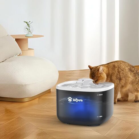 101.4oz/3L Automatic Pet Fountain Cat Water Fountain Dog Water Dispenser with Replacement Filters for Cats, Dogs, Multiple Pets in Kuwait