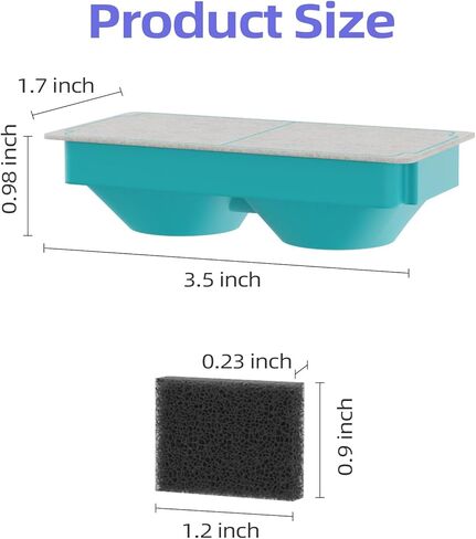 Cat Water Fountain Filter Replacement, 6 Filters & 6 Pre-Filter Sponges for 3.2L/108oz Wireless Pet Fountain, Multi-Stage Filtration for Fresh Clean Water in Kuwait