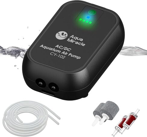 مضخة هواء لحوض السمك USB من AquaMiracle قابلة لإعادة الشحن لدلو الطعم، مضخة هواء محمولة تعمل بالبطارية لحوض السمك، مضخة هواء لخزان الأسماك للصيد في الهواء الطلق، وانقطاع الطاقة والطوارئ in Kuwait