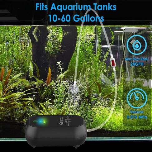 مضخة هواء لحوض السمك USB من AquaMiracle قابلة لإعادة الشحن لدلو الطعم، مضخة هواء محمولة تعمل بالبطارية لحوض السمك، مضخة هواء لخزان الأسماك للصيد في الهواء الطلق، وانقطاع الطاقة والطوارئ in Kuwait