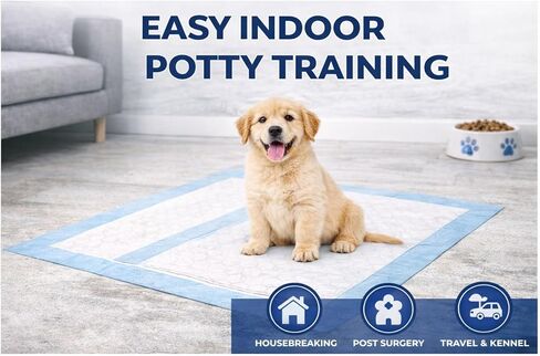 Puppy Pads 23" x 36" – 300 Count Dog Training Pads, Made in USA, Ultra Absorbent Pee Pads for Dogs, Odor Blocking Quick Dry Pet Pads for Puppies, Large Dogs & Indoor Potty Training in Kuwait