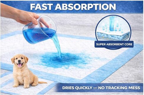 Puppy Pads 23" x 36" – 300 Count Dog Training Pads, Made in USA, Ultra Absorbent Pee Pads for Dogs, Odor Blocking Quick Dry Pet Pads for Puppies, Large Dogs & Indoor Potty Training in Kuwait