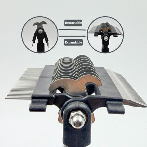 3-in-1 Pet Grooming Comb Dematting Tool - Double Sided Shedding, Dematting Undercoat Rake for Dogs and Cats, Grooming Brush with Stainless Steel Teeth, Detangler Comb for Matted Fur Removal in Kuwait