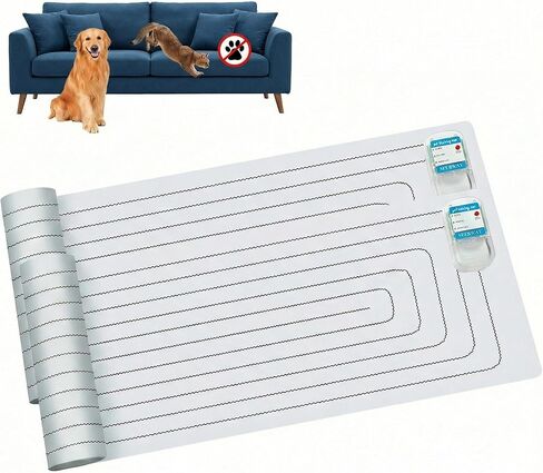 SEERWAY Pet Shock Mat for Dogs & Cats, 2-Pack 60"X12" Electric Training Mats to Keep Pets Off Couch, Bed, Kitchen Counter & Furniture in Kuwait