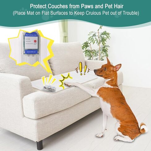 SEERWAY Pet Shock Mat for Dogs & Cats, 2-Pack 60"X12" Electric Training Mats to Keep Pets Off Couch, Bed, Kitchen Counter & Furniture in Kuwait