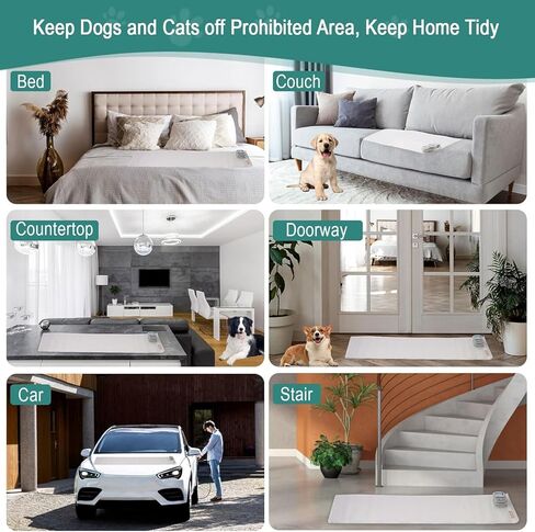 SEERWAY Pet Shock Mat for Dogs & Cats, 2-Pack 60"X12" Electric Training Mats to Keep Pets Off Couch, Bed, Kitchen Counter & Furniture in Kuwait