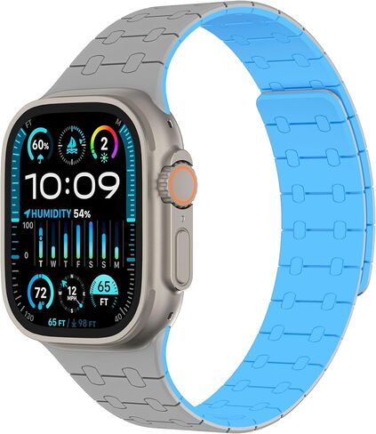 AMAZINGthing Silicone Magnetic Watch Band Compatible with Apple Watch Band 49mm 45mm 44mm 42mm, Waterproof Sport Watch Strap for iWatch Ultra SE Series 9 8 7 6, Watchband for Women Men in Saudi Arabia