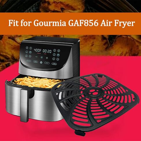 مقلاة هوائية مربعة 8QT لمقلاة الهواء Gourmia GAF856، لوحة شواية مقلاة هوائية ممتازة غير لاصقة، صينية هش إدراج رف شبكي لمقلاة الهواء Gourmia 8QT، آمنة للاستخدام في غسالة الأطباق in Kuwait