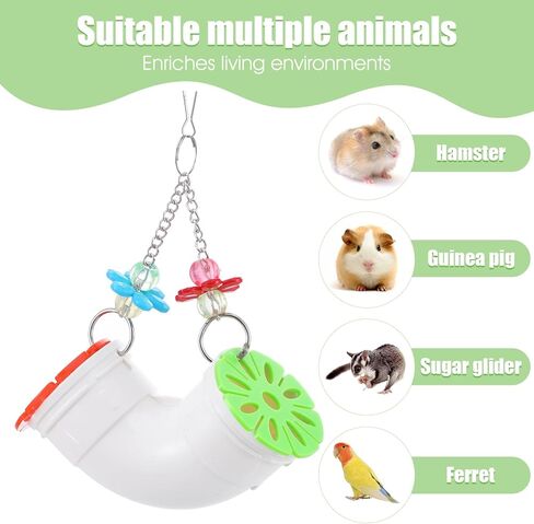 Rat Enrichment Toys, Rat Foraging Toy with Healthy Slow Feeder Design, Funny Hanging Rats Cage Accessories to Reduce Boredom for Pet Mice Hamsters Parakeets, Easy-Clean in Kuwait