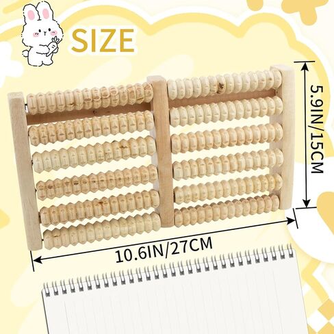 Bunny Toys, Wooden Rabbit Massage Roller Toy, Safe Bunny Scratching Roller Toy for Claws, Relief Stress, Natural Rabbit Chewing Teeth Grinding Toys for Cat, Dog, Guinea Pigs, Chinchillas, Ferret in Kuwait