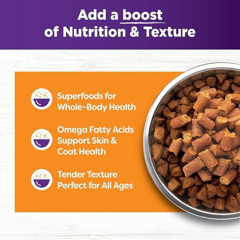 Wellness Bowl Boosters Tender Toppers Dog Food Topper for Small, Medium, and Large Breeds, Grain Free, Natural, Turkey and Chicken Recipe, 2 lb Bag in Kuwait