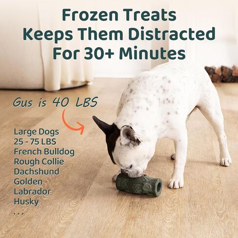 MENGJINGO Long-Lasting Interactive Dog Toys and Silicone Frozen Treat Tray - Keep Your Puppy Busy, Safe for Aggressive Chewers, Enrichment Toy for Medium & Large Dogs 25-75 lbs in Kuwait