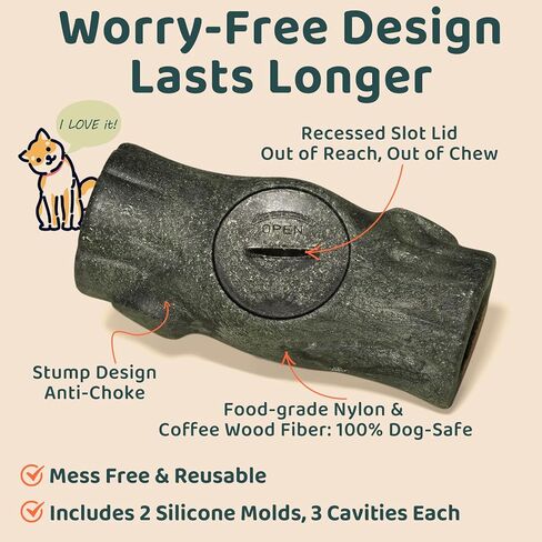 MENGJINGO Long-Lasting Interactive Dog Toys and Silicone Frozen Treat Tray - Keep Your Puppy Busy, Safe for Aggressive Chewers, Enrichment Toy for Medium & Large Dogs 25-75 lbs in Kuwait