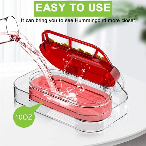 Window Hummingbird Feeder, Strong Suction Cup Hummingbird Feeder with 4 Feeding Ports, Plastic Hummingbird Feeders for Outdoors, Built-in Moat,Easy to Clean and Refil,1 Pack,10oz in Kuwait