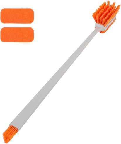 Small Fish Tank Cleaning Brush, 30x3cm/11.81x1.18in Aquarium Algae Scraper with 2 Felt Replacement Cloths for Cleaning Glass and Acrylic Aquariums in Kuwait