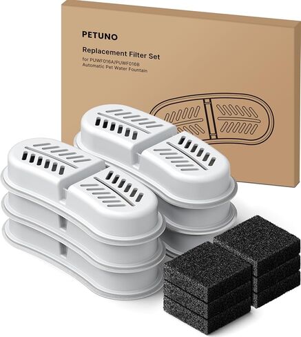 6-Pack Replacement Filters for Battery Operated Cat Water Fountain PUWF016, 3-Month Supply in Kuwait