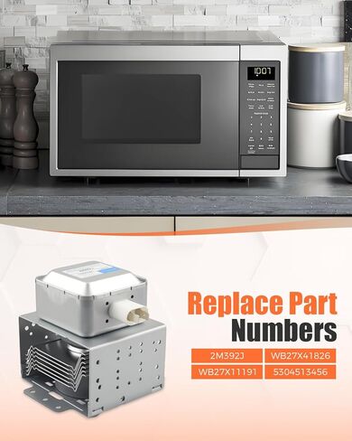 استبدال WB27X41826 Microwave Magnetron 2M392J مناسب لأفران الميكروويف GE Toshiba Midea - يستبدل WB27X11191، 5304513456، 2M319J - جزء إصلاح أنبوب Magnetron in Kuwait