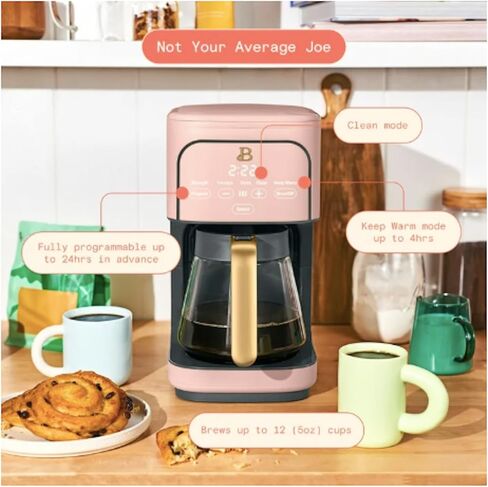 Beautiful 12-Cup Programmable Drip Coffee Maker by Drew Barrymore (Rose Pink) in Kuwait