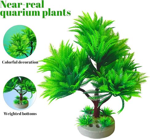10-Piece Aquarium Decorating Set, Featuring Artificial Aquatic Plants and Mini Corals, Colorful Fish Tank Decorations, Made of PVC and Synthetic Resin in Kuwait