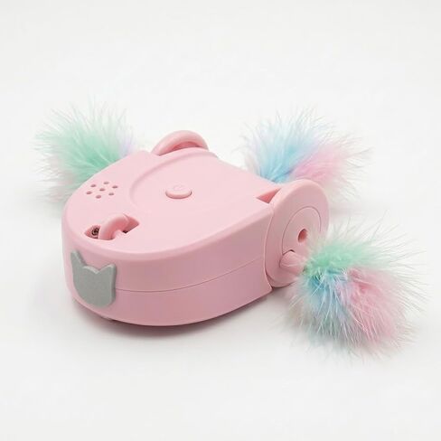 AHZGBL Interactive Cat Mouse Toy with Random 360° Movement, Dual-Side Self Play Cat Toy with Sound & Feather, Smart Sleep & Touch Activate, Automatic Cat Toy for Indoor Cats & Kittens, Pink(Pack of 2) in Saudi Arabia