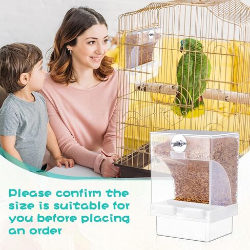 GlikCeil 12 Pcs No Mess Bird Feeder Automatic Bird Feeder for Cage Bulk Parrot Seed Food Container Cage Accessories for Small Medium Parakeet Canary Cockatoo Cockatiel Finch in Kuwait