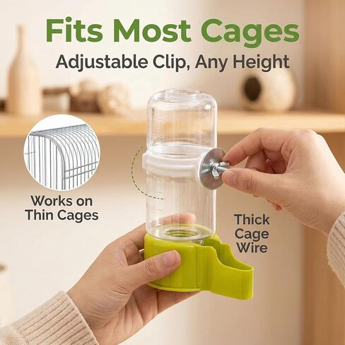 Automatic Bird Water Dispenser, Gravity Water Bowl & Bird Cage Feeder, Easy to Clean & Fits Most Cages – Bebederos para Pajaritos for Parakeet Cockatiel Budgie in Kuwait