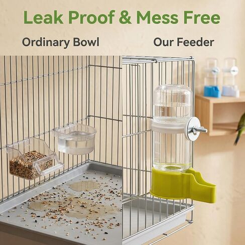Automatic Bird Water Dispenser, Gravity Water Bowl & Bird Cage Feeder, Easy to Clean & Fits Most Cages – Bebederos para Pajaritos for Parakeet Cockatiel Budgie in Kuwait