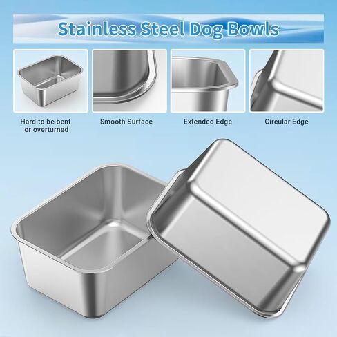 Elevated Dog Bowl Large Breed, 3 Gallons Stainless Steel Dog Bowls with Height Adjustable Raised Metal Stand 11.81'' - 15.75'' for Medium, Large Dogs and Gaint in Kuwait