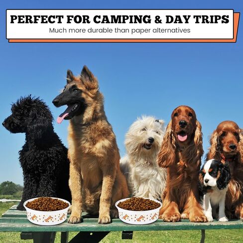 100 Pcs 18 oz Disposable Plastic Dog Feeding Bowls Pet Bowls Cute Dog Paw Food Dish for Cat Dry and Wet Food Water in Kuwait