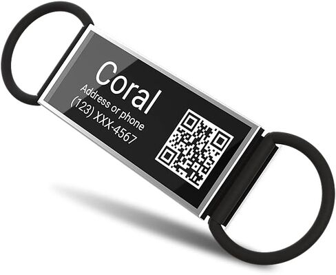 QR Code Slide-On Dog Tag, Personalized Name ID Tag for Pets, Custom Silent & Noiseless Dog Tag – Free Online Profile & Scan QR for Instant Location Alerts via Email in Kuwait