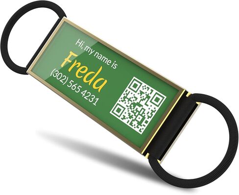 QR Code Slide-On Dog Tag, Personalized Name ID Tag for Pets, Custom Silent & Noiseless Dog Tag – Free Online Profile & Scan QR for Instant Location Alerts via Email in Kuwait