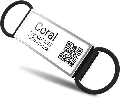 QR Code Slide-On Dog Tag, Personalized Name ID Tag for Pets, Custom Silent & Noiseless Dog Tag – Free Online Profile & Scan QR for Instant Location Alerts via Email in Kuwait