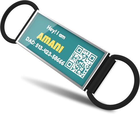QR Code Slide-On Dog Tag, Personalized Name ID Tag for Pets, Custom Silent & Noiseless Dog Tag – Free Online Profile & Scan QR for Instant Location Alerts via Email in Kuwait