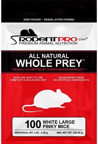RodentPro Frozen Reptile Feeder White Large Pinky Mice (100 Count) in Kuwait