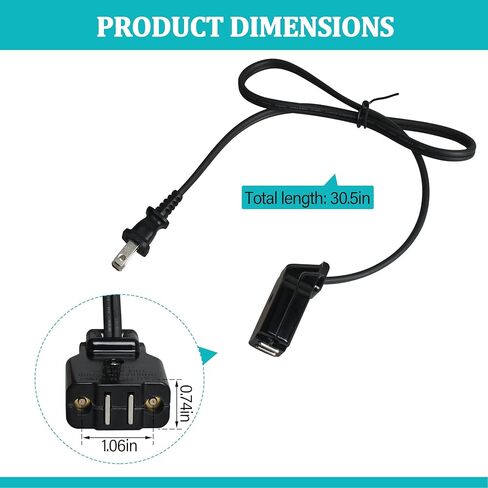 09982 Deep Fryer Power Cord -for Presto FryDaddy/Granpappy Electric Fryers, 120V 15A (Fits #9982 and #85691) in Kuwait